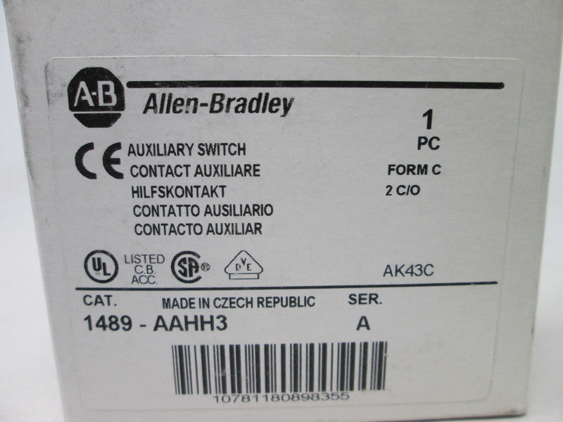 Allen Bradley via TCS 1489AAHH3 Ser. A NSFP (WH) 1489 AAHH3