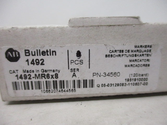 Allen Bradley via TCS 1492MR6X8 Ser. A NSFP (WH) 1492 MR6X8
