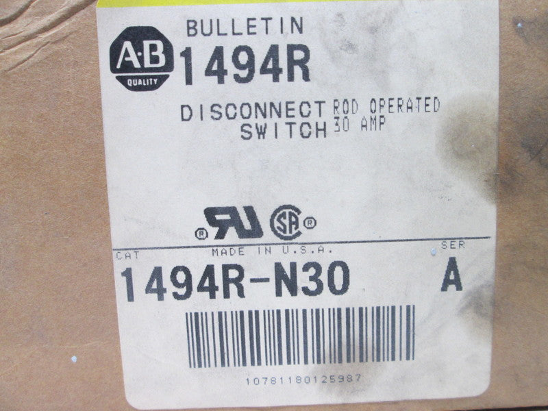 Allen Bradley via TCS 1494RN30 Ser. A NSFP (BR/WH) 1494R N30