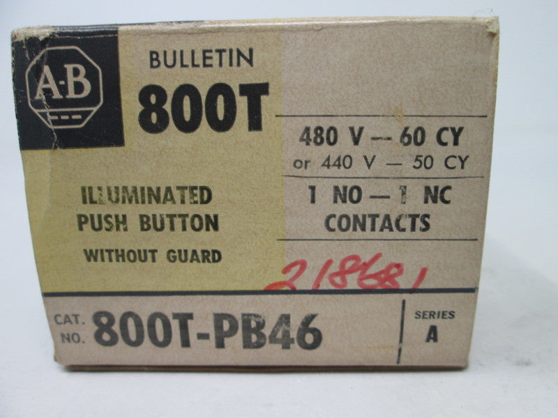 Allen Bradley via TCS 800TPB46 Ser. A NSFP (BK/YL) 800T PB46