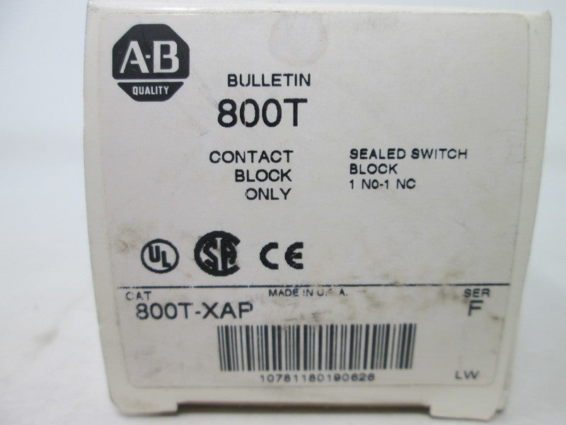 Allen Bradley via TCS 800TXAP Ser. F NSFP (WH) 800T XAP