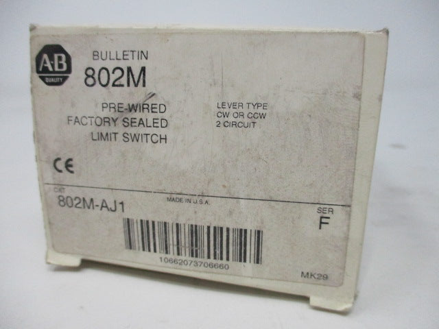 Allen Bradley via TCS 802MAJ1 Ser. F NSFP (WH) 802M AJ1