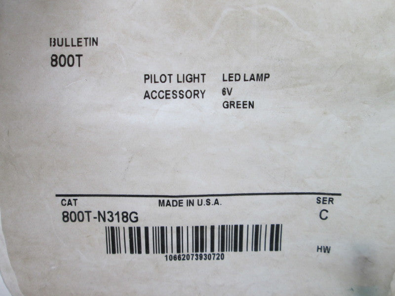 Allen Bradley via TCS 800TN318G Ser. C NSFP 800T N318G