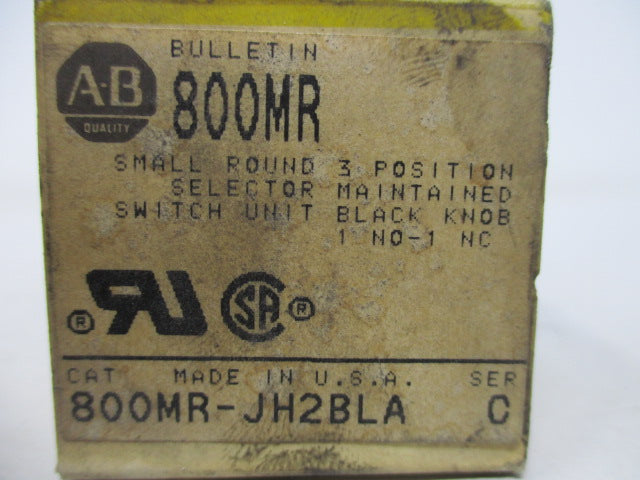 Allen Bradley via TCS 800MRJH2BLA Ser. C NSFP (BK/YL) 800MR JH2BLA