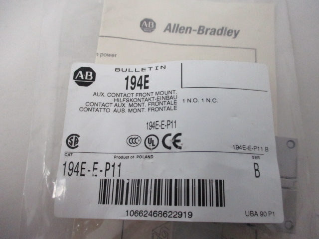 Allen Bradley via TCS 194EEP11 Ser. B NSFP 194E EP11