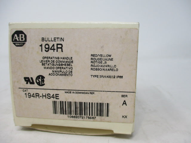 Allen Bradley via TCS 194RHS4E Ser. A NSFP (WH) 194R HS4E
