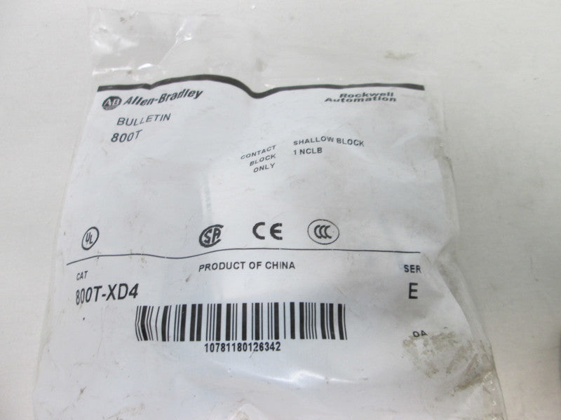 Allen Bradley via TCS 800TXD4 Ser. E NSFP 800T XD4
