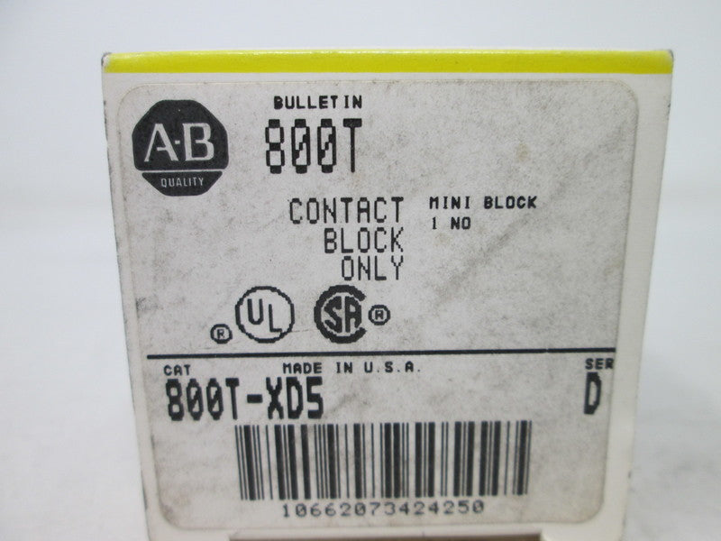 Allen Bradley via TCS 800TXD5 Ser. D NSFP (BK/YL) 800T XD5