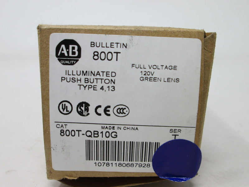 Allen Bradley via TCS 800TQB10G Ser. T NSFP (BR/WH) 800T QB10G
