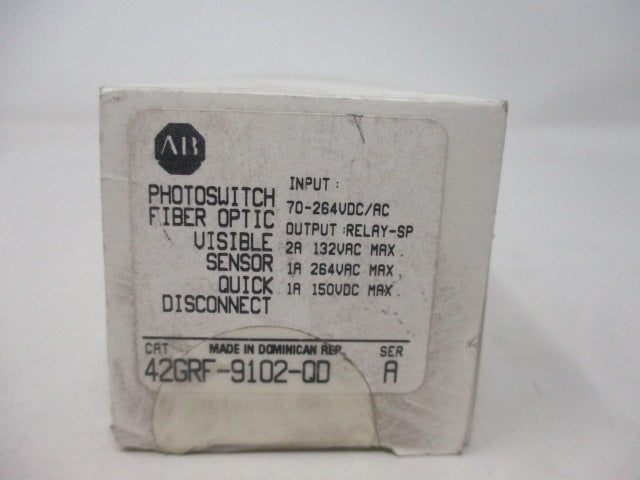 Allen Bradley via TCS 42GRF9102QD Ser. A NSFP (WH) 42GRF 9102 QD