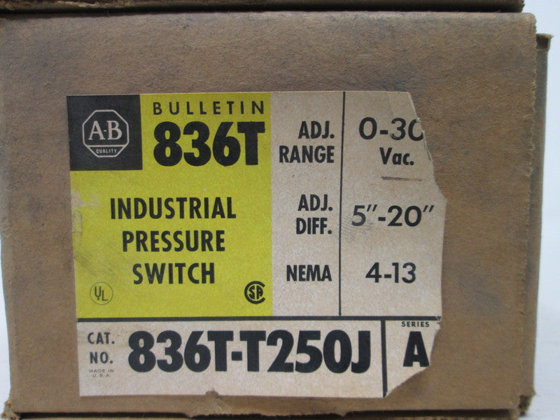 Allen Bradley via TCS 836TT250J Ser. A NSFP (BR/YL) 836T T250J