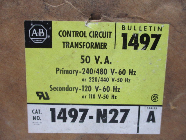 Allen Bradley via TCS 1497N27 Ser. A NSFP (BR/YL) 1497 N27