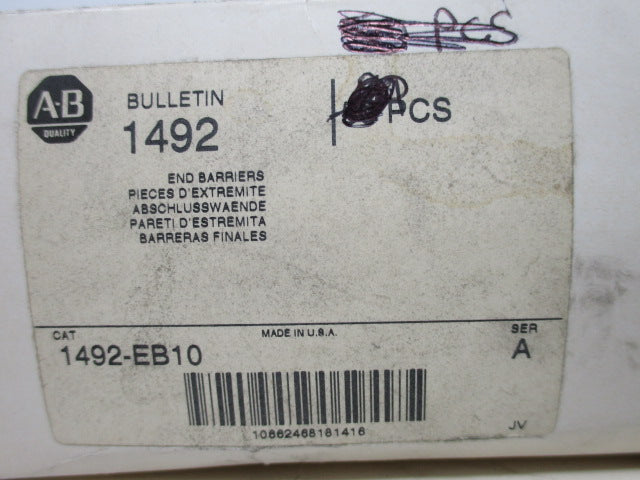 Allen Bradley via TCS 1492EB10 Ser. A NSFP (WH) 1492 EB10