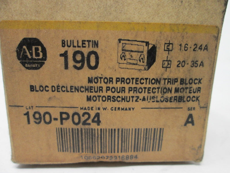Allen Bradley via TCS 190P024 Ser. A NSFP (BK/YL) 190 P024