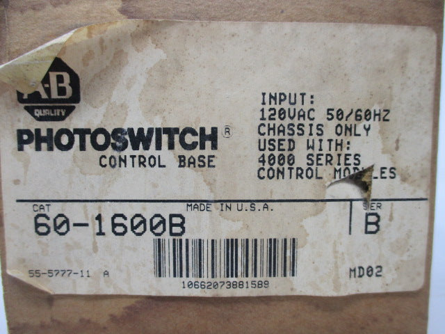 Allen Bradley via TCS 601600B Ser. B NSFP (BR/WH) 60 1600B