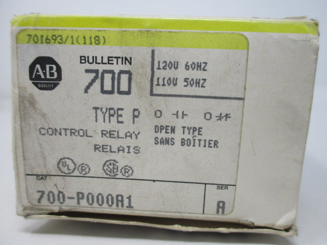 Allen Bradley via TCS 700P000A1 Ser. A NSFP (BK/YL) 700 P000A1