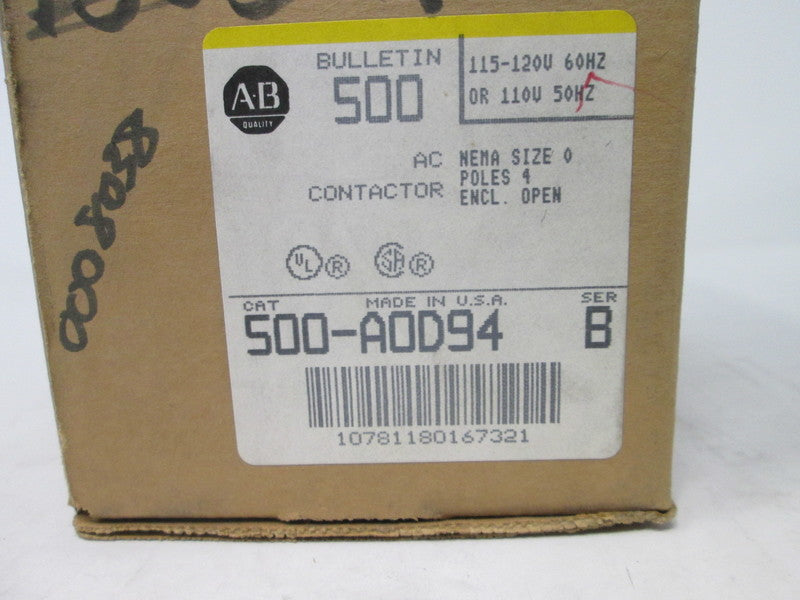 Allen Bradley via TCS 500AOD94 Ser. B NSFP (BR/YL) 500 AOD 94 A0D