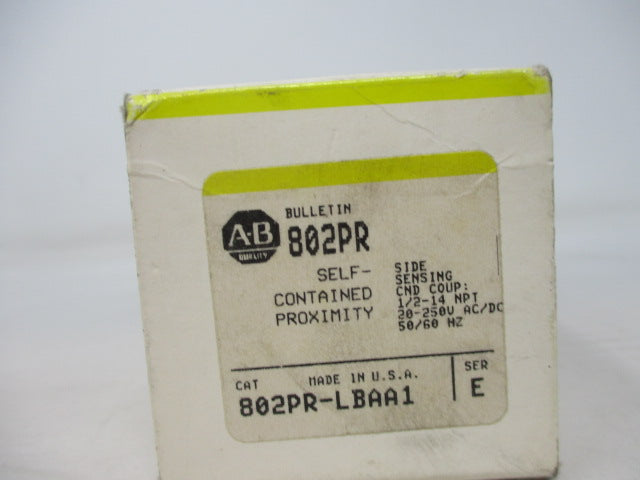 Allen Bradley via TCS 802PRLBAA1 Ser. E NSFP (BK/YL) 802PR LBAA1
