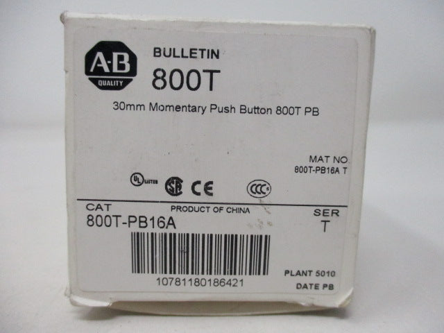 Allen Bradley via TCS 800TPB16A Ser. T NSFP (WH) 800T PB16A