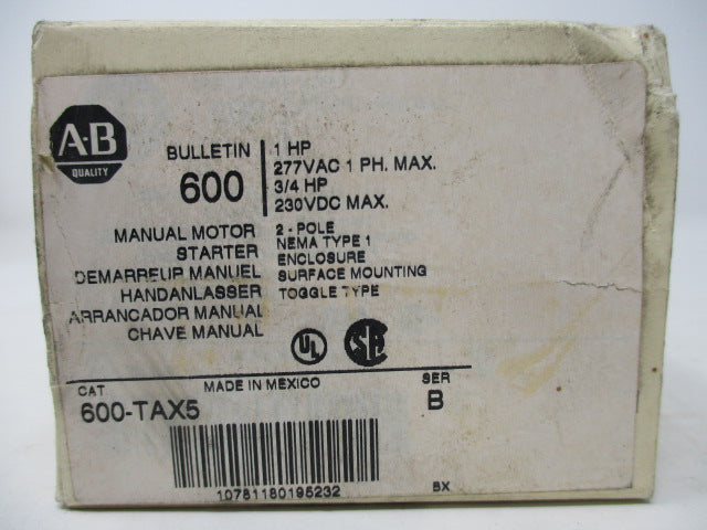 Allen Bradley via TCS 600TAX5 Ser. B NSFP (WH) 600 TAX5