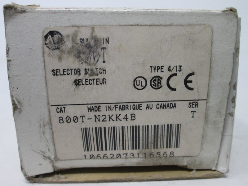 Allen Bradley via TCS 800TN2KK4B Ser. T NSFP (WH) 800T N2KK4B