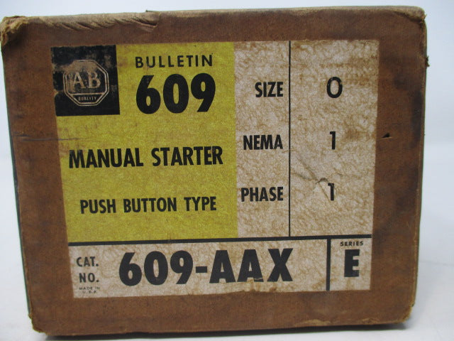 Allen Bradley via TCS 609AAX Ser. E NSFP (BR/YL) 609 AAX