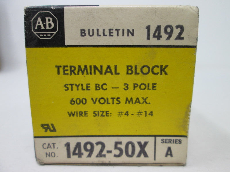 Allen Bradley via TCS 149250X Ser. A NSFP (BK/YL) 1492 50X