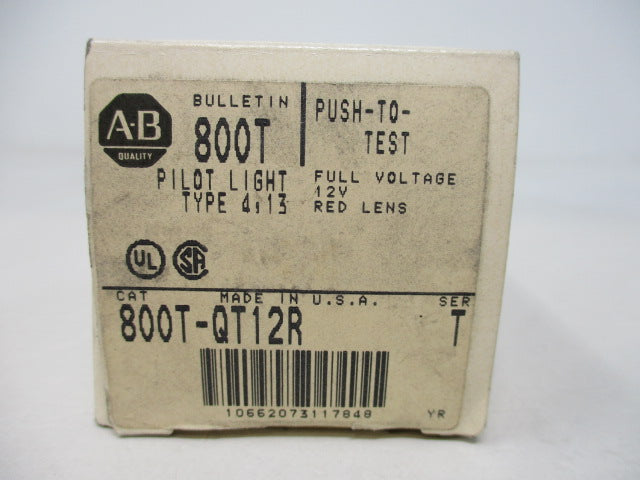 Allen Bradley via TCS 800TQT12R Ser. T NSFP (WH) 800T QT12R