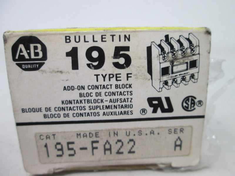 Allen Bradley via TCS 195FA22 Ser. A NSFP (BK/YL) 195 FA22