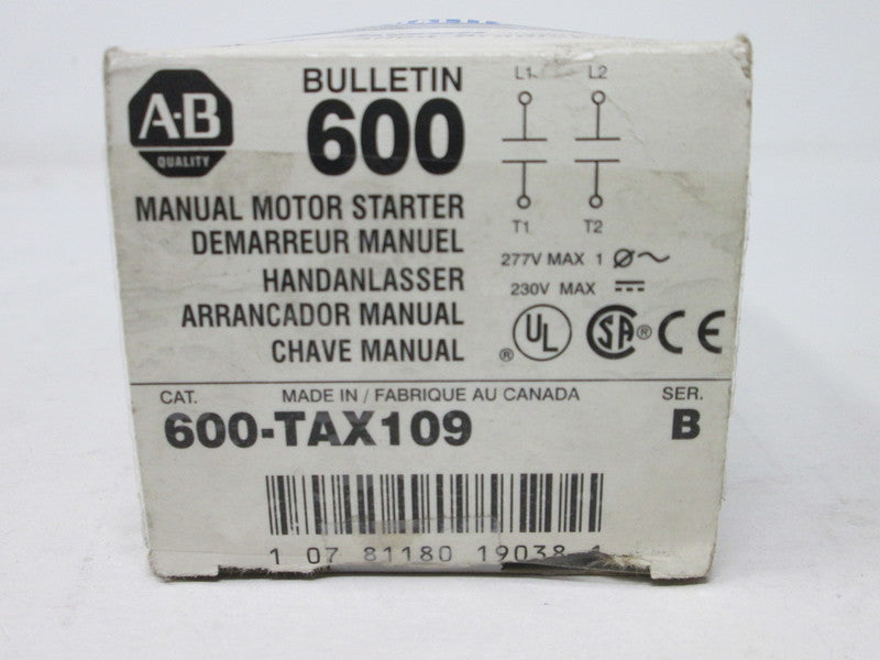Allen Bradley via TCS 600TAX109 Ser. B NSFP (WH) 600 TAX109