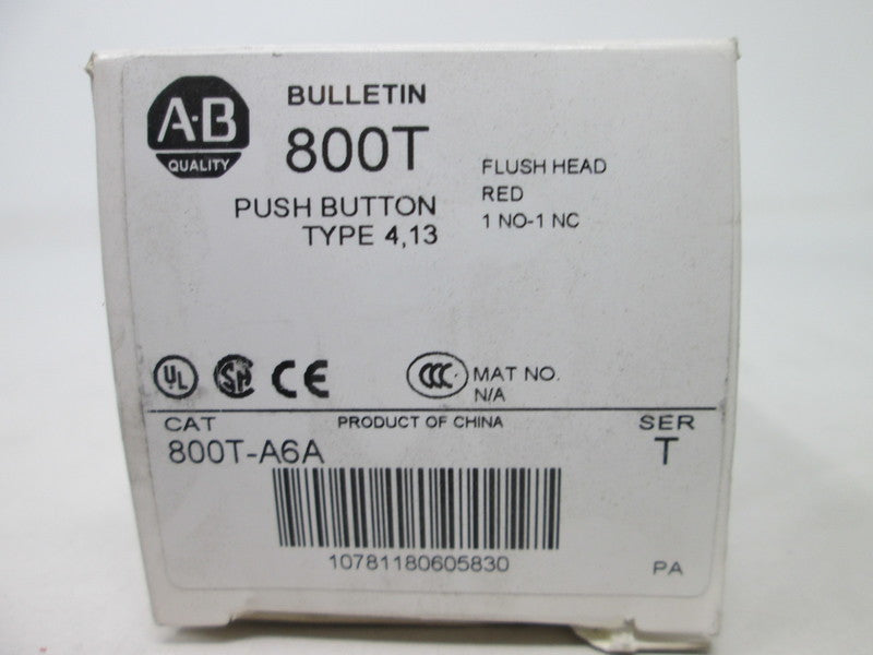 Allen Bradley via TCS 800TA6A Ser. T NSFP (WH) 800T A6A