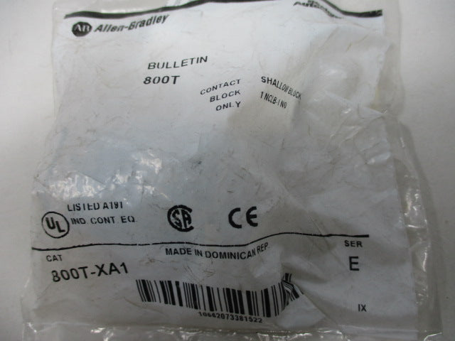 Allen Bradley via TCS 800TXA1 Ser. E NSFP 800T XA1