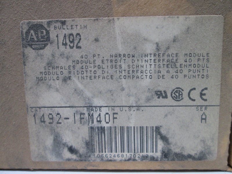 Allen Bradley via TCS 1492IFM40F Ser. A NSFP (BR/WH) 1492 IFM40F