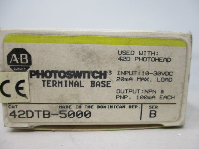 Allen Bradley via TCS 42DTB5000 Ser. B NSFP (BK/YL) 42DTB 5000