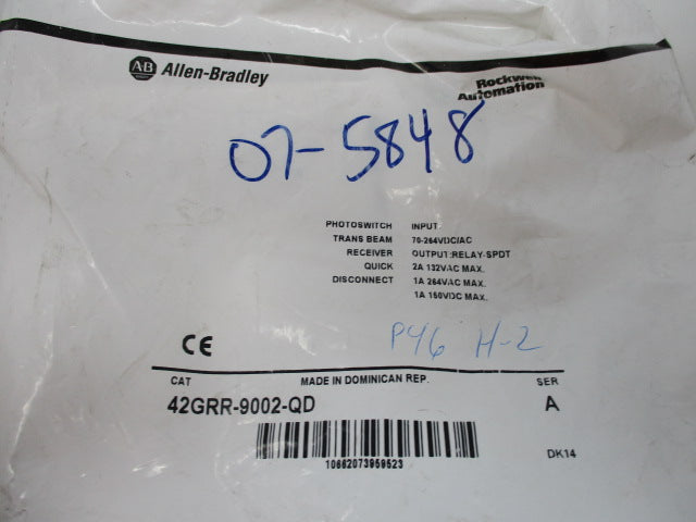 Allen Bradley via TCS 42GRR9002QD Ser. A NSFP 42GRR 9002 QD