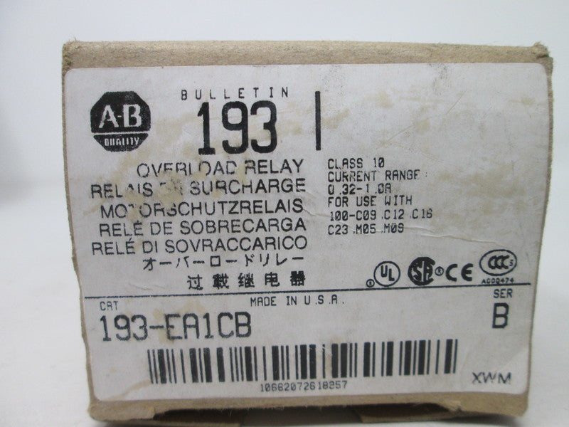 Allen Bradley via TCS 193EA1CB Ser. B NSFP (BR/WH) 193 EA1CB