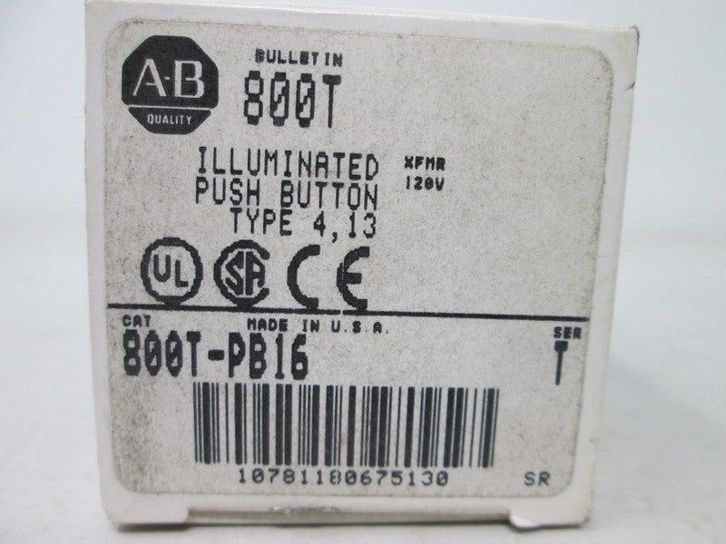 Allen Bradley via TCS 800TPB16 Ser. T NSFP (WH) 800T PB16