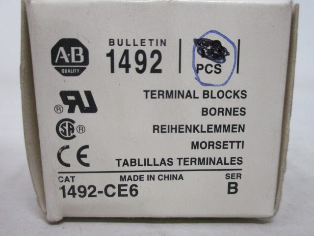 Allen Bradley via TCS 1492CE6 Ser. B NSFP (WH) 1492 CE6
