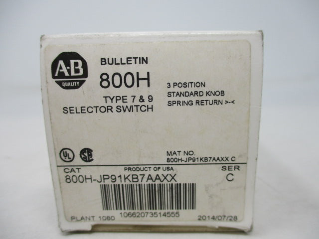 Allen Bradley via TCS 800HJP91KB7AAXX Ser. C NSFP (WH) 800H JP91KB 7AAXX