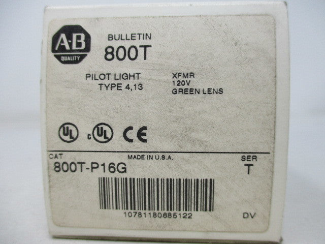 Allen Bradley via TCS 800TP16G Ser. T NSFP (WH) 800T P16G