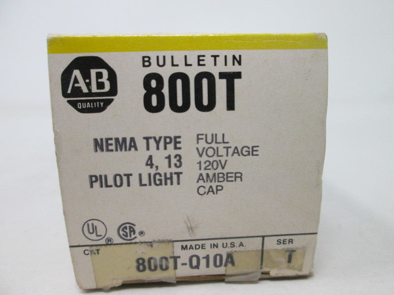 Allen Bradley via TCS 800TQ10A Ser. T NSFP (BK/YL) 800T Q10A