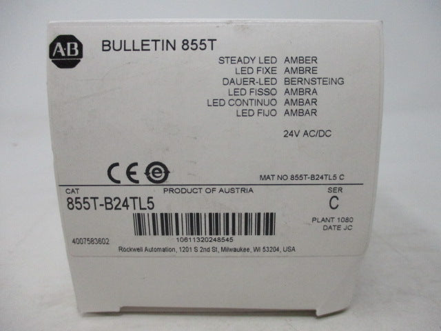 Allen Bradley via TCS 855TB24TL5 Ser. C NSFP (WH) 855T B24TL5