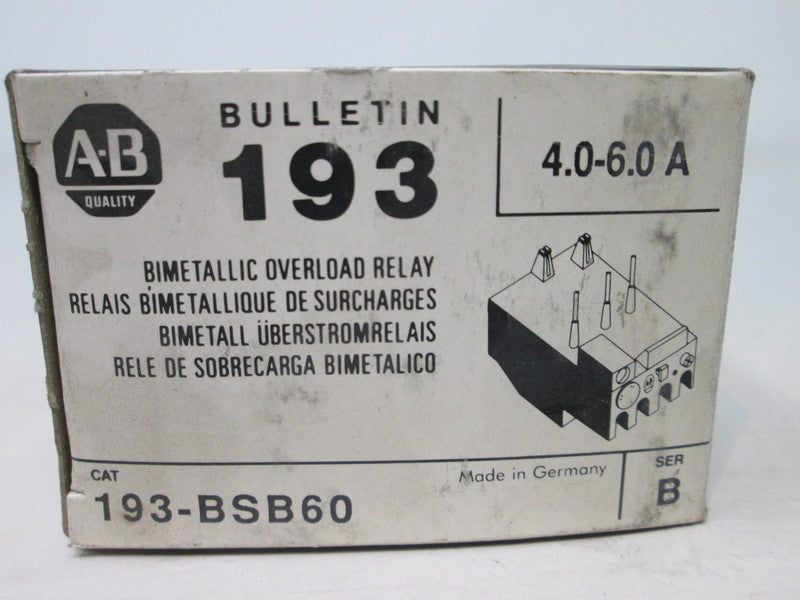 Allen Bradley via TCS 193BSB60 Ser. B NSFP (WH) 193 BSB 60