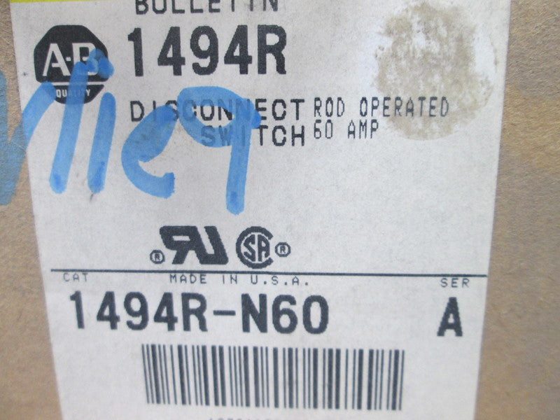 Allen Bradley via TCS 1494RN60 Ser. A NSFP (BR/WH) 1494R N60