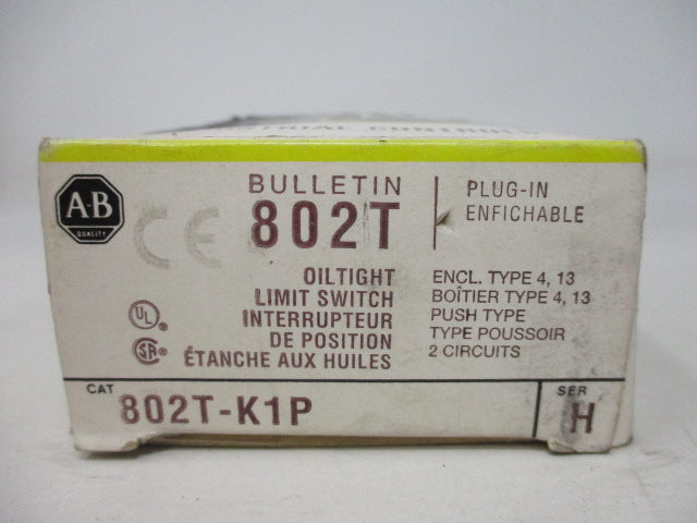 Allen Bradley via TCS 802TK1P Ser. H NSFP (BK/YL) 802T K1P