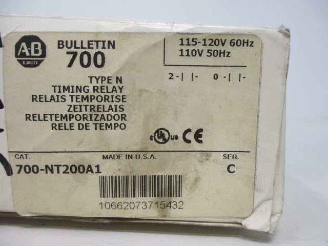 Allen Bradley via TCS 700NT200A1 Ser. C NSFP (WH) 700 NT200A1