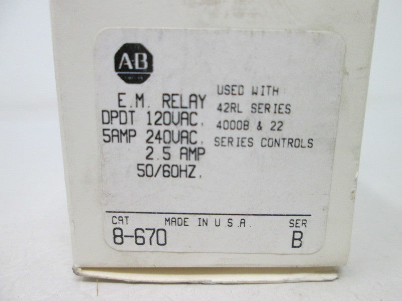 Allen Bradley via TCS 8670 Ser. B NSFP (WH) 8 670