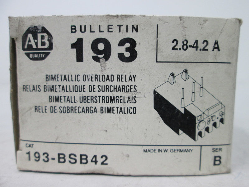 Allen Bradley via TCS 193BSB42 Ser. B NSFP (WH) 193 BSB 42