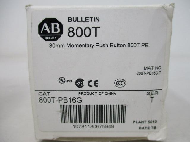 Allen Bradley via TCS 800TPB16G Ser. T NSFP (WH) 800T PB16G