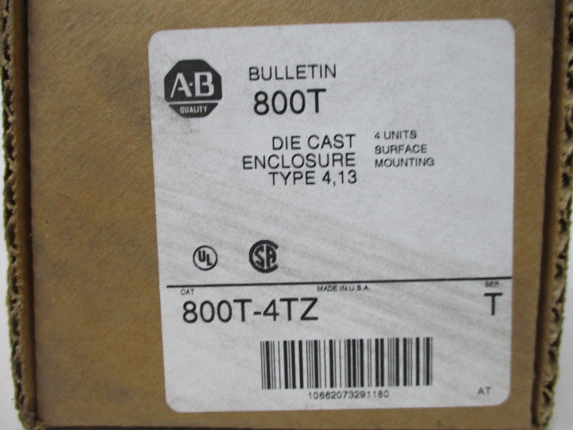 Allen Bradley via TCS 800T4TZ Ser. T NSFP (BR/WH) 800T 4TZ
